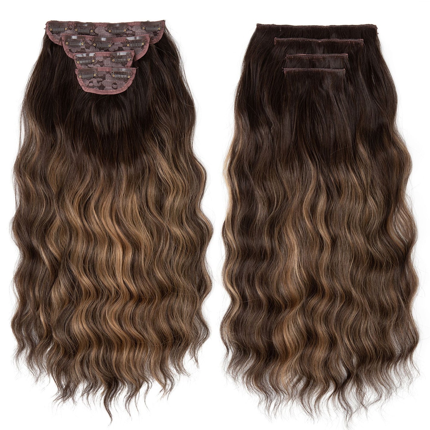 Long Curly Water Ripple Clip-in Hair Extensions for Women