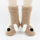 Fuzzy Dog Slipper Socks with 3D Ears US 5-10.5