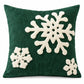 Christmas Tufted Snowflake Throw Pillow Cover 18 x 18 Inch Holiday Decor