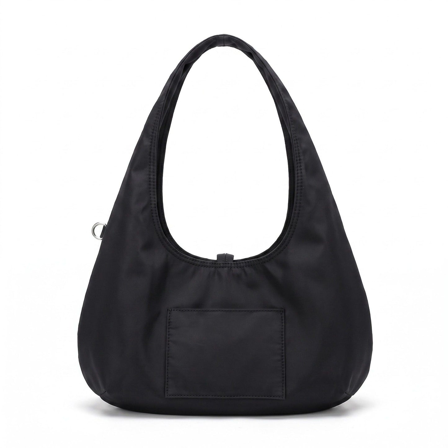 Hobo Tote Bag with Wide Shoulder Strap and Exterior Pocket 13.8x7.8x2.5in