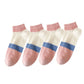 4 Pairs Low-Cut Mesh Knit Cotton Socks Cute Pattern Breathable Stretch for Everyday Casual Wear