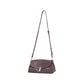 Soft Leather Envelope Shoulder Bag with Foldover Flap Silver Clasp and Slim Strap Design