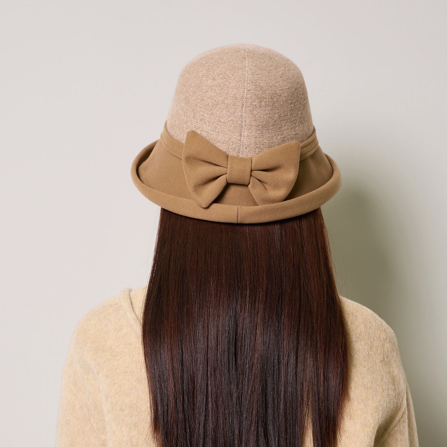 Bow-Accented Cloche Hat