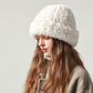 Fuzzy Knit Beanie Hat Soft Plush Cuffed Winter Cold Weather Cap