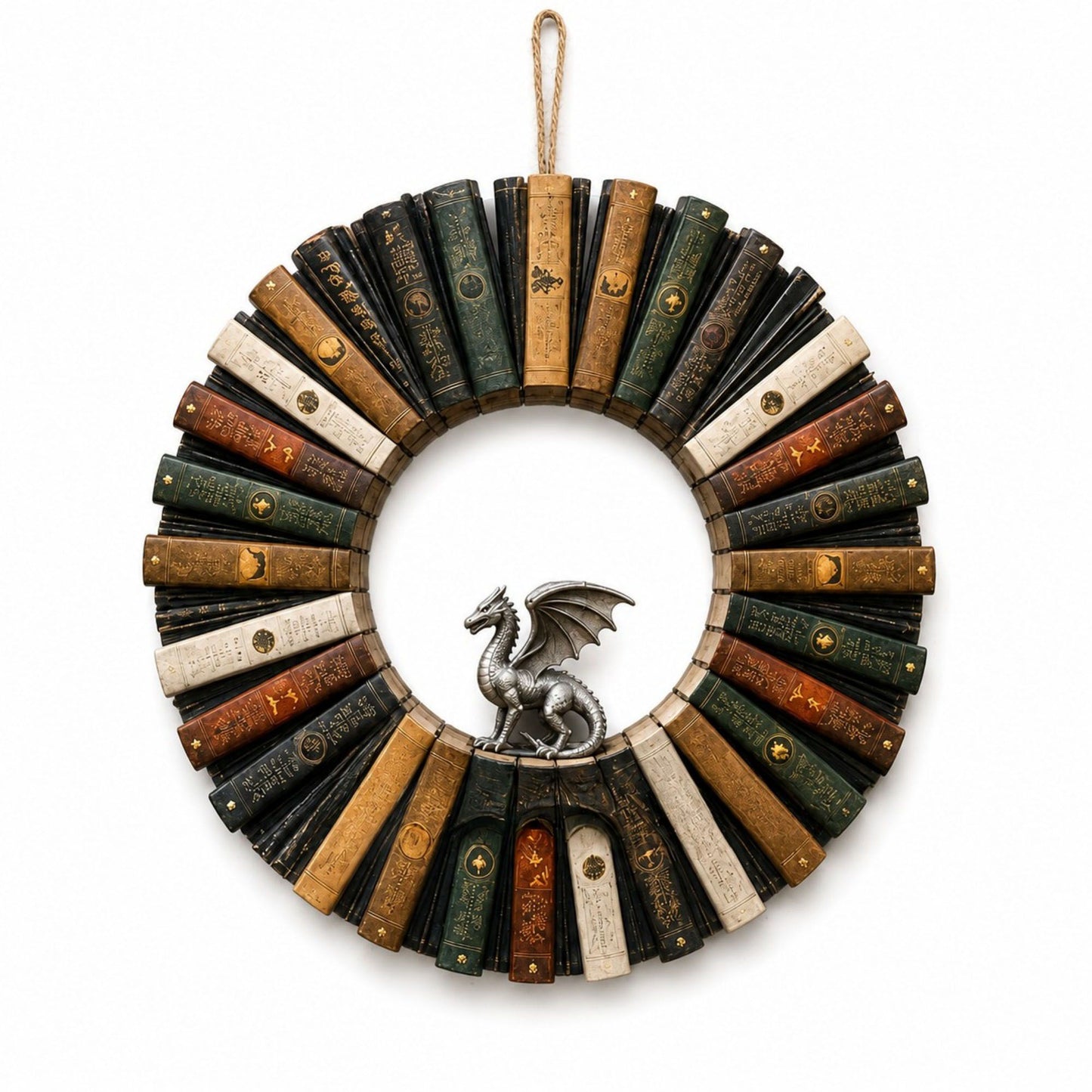 Gothic Raven Decorative Book Door Wreath 11.8 Inch