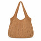 Crochet Tote Bag Lightweight Shoulder Bag with Openwork Knit Texture