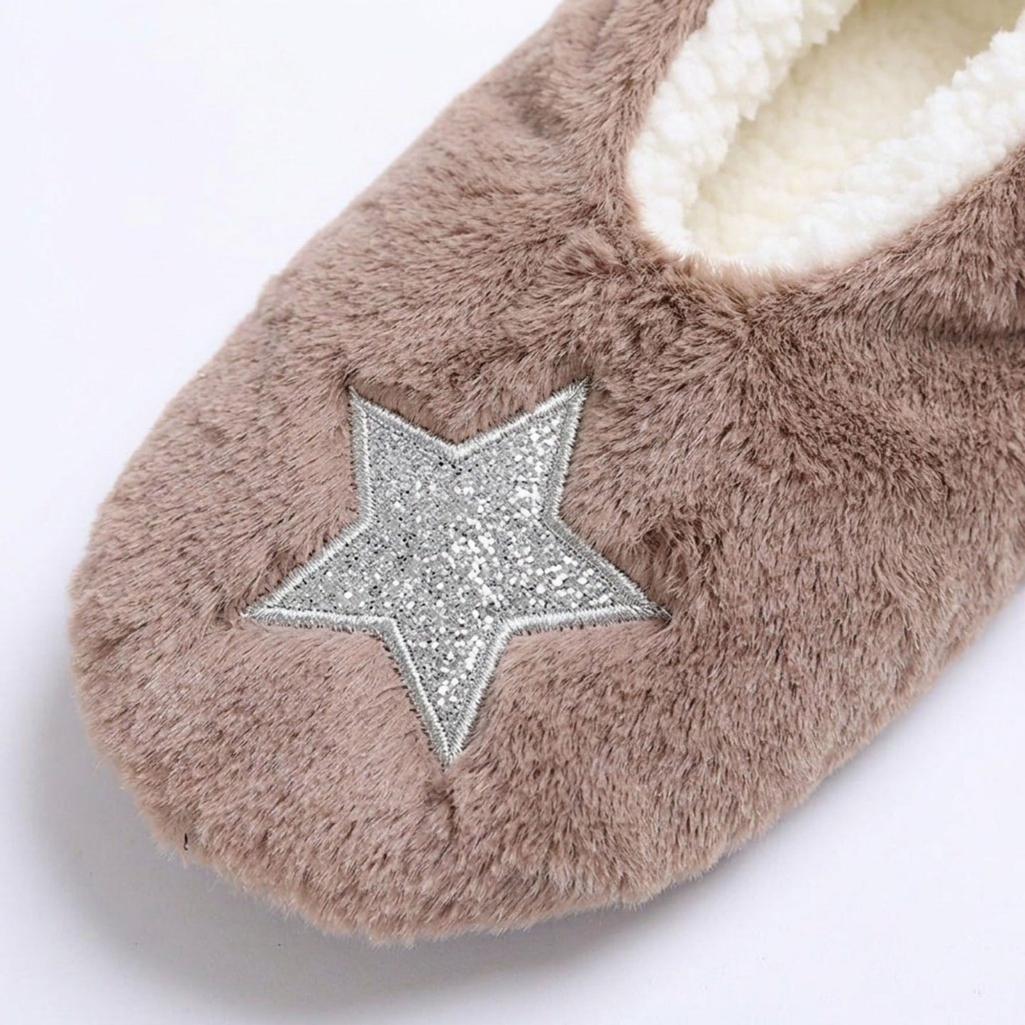 Fuzzy Star Slipper Socks