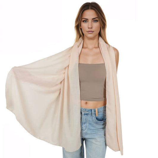 Lightweight Chiffon Long Fashion Scarves Solid