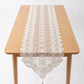 White Floral Lace Table Runner with Scalloped Edges 13.8x47.2in
