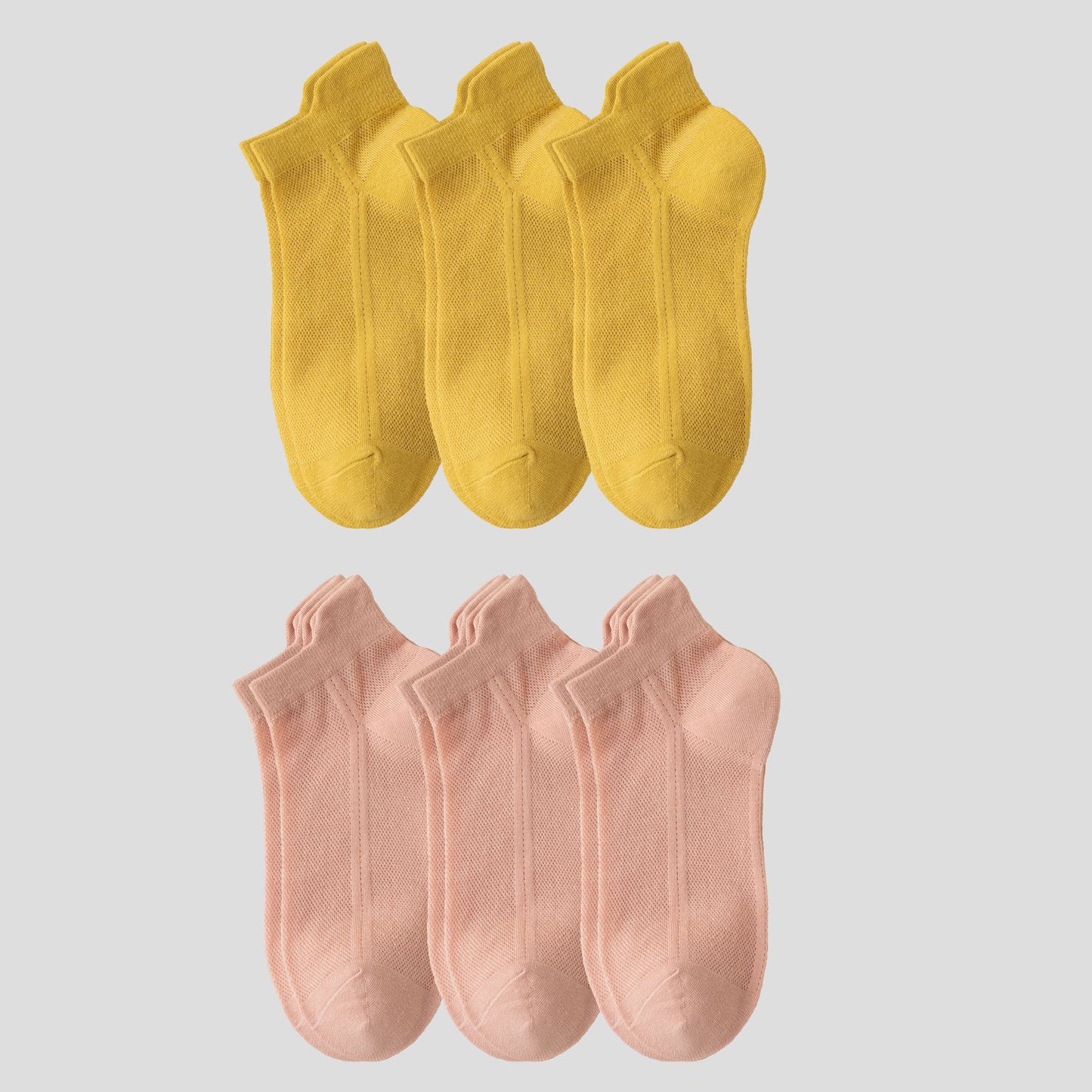 No Show Socks Classic Thin Mesh Breathable 6pk