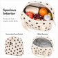 Strawberry Print Corduroy Insulated Lunch Bag with Handles and Zip Closure