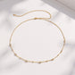 Delicate Rhinestone Waist Chain with Minimalist Thin Link Design and Adjustable Closure 45.5in