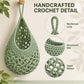 3pc Crochet Hanging Storage Basket Set Small Medium Large Wall Organizer Bins