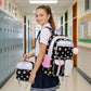3pc Daisy Print School Backpack Lunch Bag Pencil Case Set