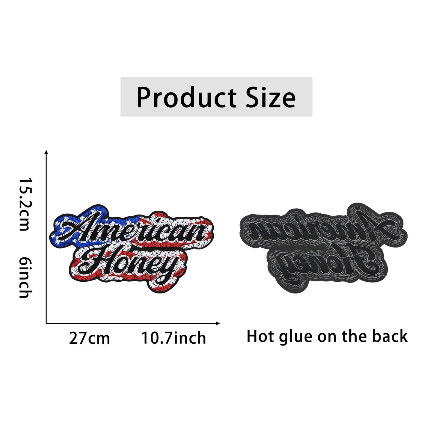 Independence Day Sequin American Flag Iron On Patch Glitter Patriotic USA 4th of July Craft Sewing Embroidery Clothing Patch Decoration