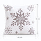 Snowflake Embroidered Decorative Throw Pillow Cover (Single Piece)