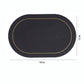6 Piece Oval Faux Leather Placemat Set Waterproof Heat Resistant Table Mats