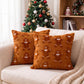Christmas Gingerbread Man Throw Pillow Cover Textured Decorative Cushion Case for Sofa Bed