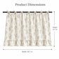 Handmade Farmhouse Floral Tie Top Cabinet Curtain Decor