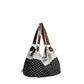 Polka Dot Lace Accent Shoulder Bag for Women