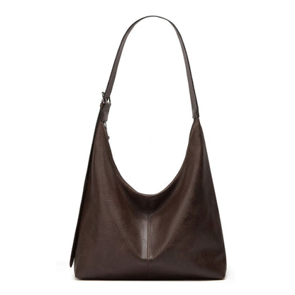 Faux Leather Hobo Shoulder Bag with Adjustable Strap and Roomy Pockets