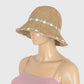 Floral - Embellished Crochet Straw Sun Hat