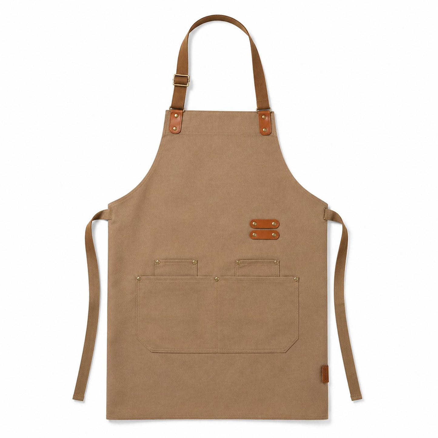 Water Resistant Canvas Bib Apron with Adjustable Straps and Pockets