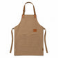 Water Resistant Canvas Bib Apron with Adjustable Straps and Pockets