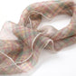 Lightweight Sheer Skinny Scarf with Marble Print and Finished Edge Detail