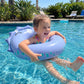 Kids Inflatable Fish Pool Ring with Fins and Cartoon Face