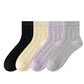Womens Lightweight Breathable Crew Socks 4-Pack Delicate Knit Pattern Soft Stretch Comfort Fit