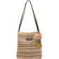 Woven Polyester Tote Bag with Magnetic Closure and Long Shoulder Straps