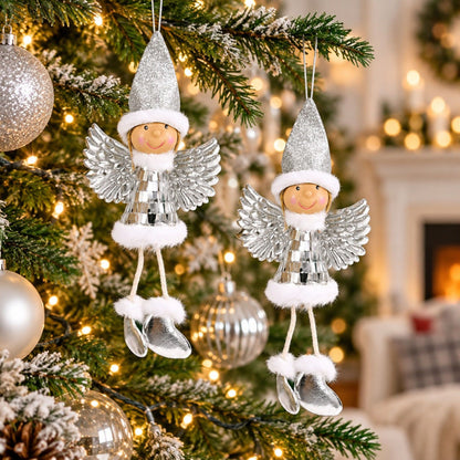 2pk Sequin Angel Christmas Tree Ornaments