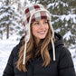 Plaid Ear Flap Knit Beanie Winter Thermal Trapper Hat