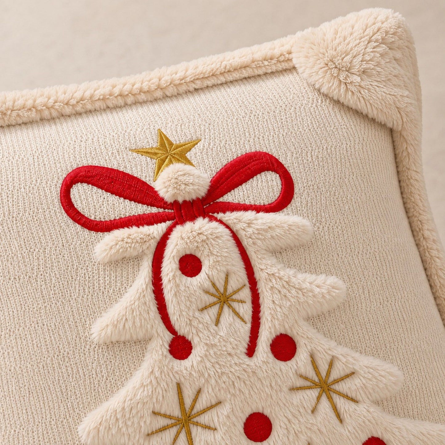 2pc Christmas Tree Plush Pillow Covers 17.7 x 17.7 in