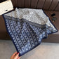 Geometric and Leaf Print Satin Square Scarf with Contrasting Patterns 27x27in
