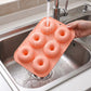 2-Piece Silicone Donut Baking Mold with 6 Round Ring Cavities