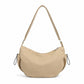 Crescent Crossbody Shoulder Bag with Side Pockets and Adjustable Strap