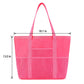 Large Mesh Beach Tote Bag with Exterior Pockets and Shoulder Handles