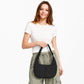 Quilted Nylon Hobo Shoulder Bag with Adjustable Strap and Multiple Pockets