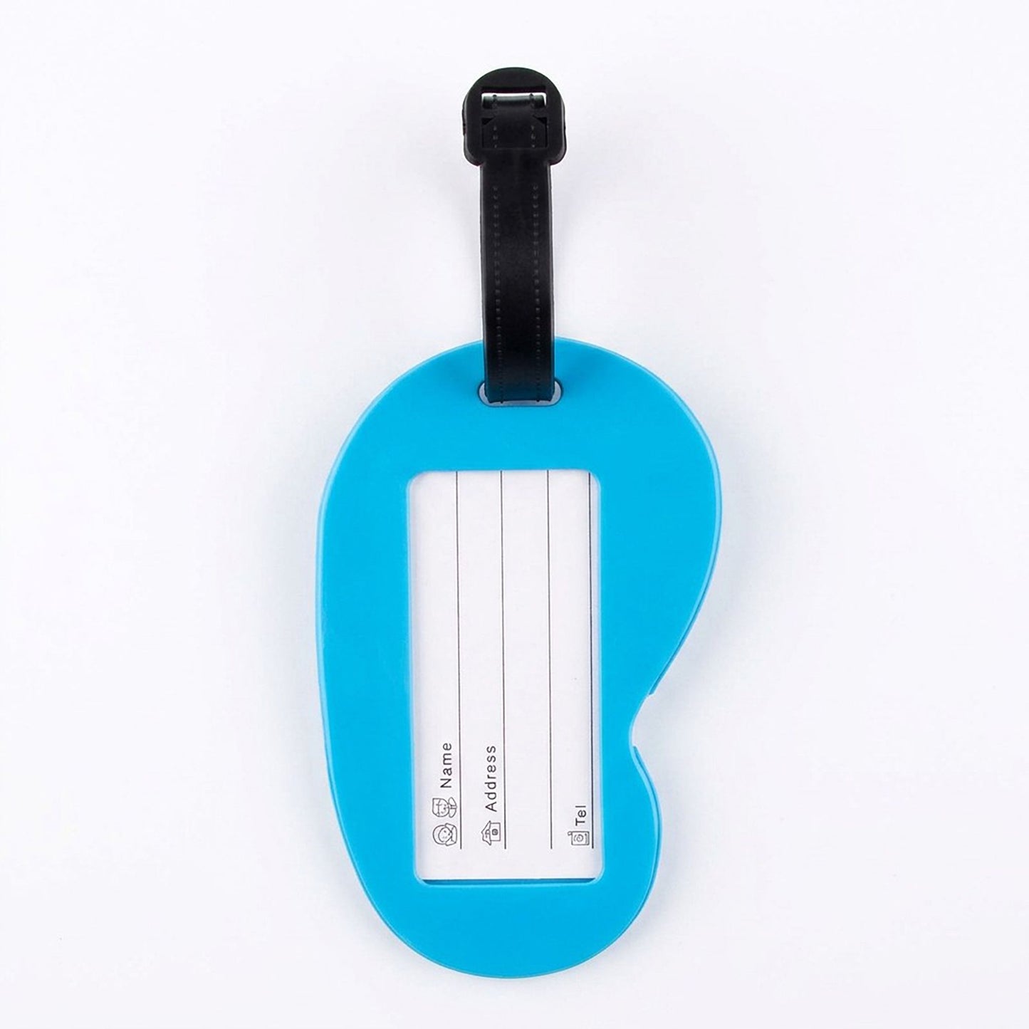 3 Pack Floral Flip Flop Luggage Tags with Attachment Straps