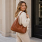 Oversized Slouchy Hobo Shoulder Bag with Adjustable Strap