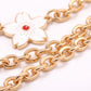 Decorative Floral Chain Bag Strap with Swivel Clasps