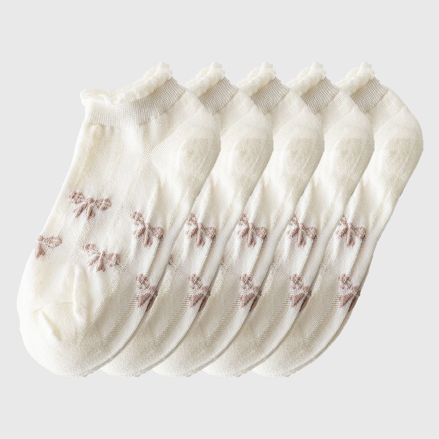 Adorable Summer Ruffle Ankle Socks 5pk