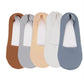 5 Pairs Women Ice Silk Low Cut Liner Socks Deep Cut Design Anti-Slip Cotton Sole Breathable Invisible Socks for Flats