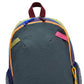Colorblock Multi-Compartment Backpack with Padded Shoulder Straps and Dual Mesh Side Pockets