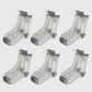 Sheer Polka Dot Ankle Socks with Bow Detail 6pk
