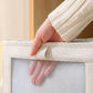 Foldable Fabric Storage Bin with Clear Window and Open Top