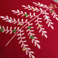 Christmas Tree Embroidered Plush Lumbar Throw Pillow Cover 12 x 20 Inch 1 Pack