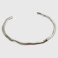 Women's Titanium Steel Wave Cuff Bracelet Adjustable Bangle for Casual & Dressy Styling